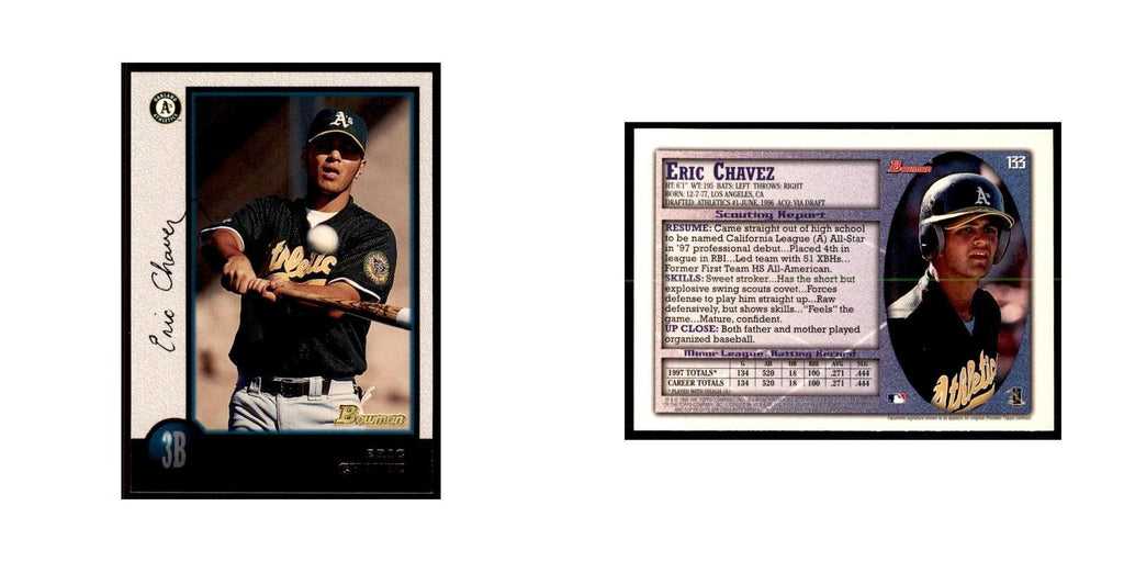 1998 Bowman Eric Chavez Baseball Cards #133
