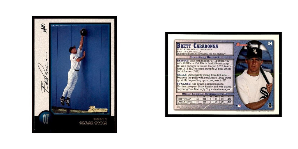 1998 Bowman Brett Caradonna Baseball Cards #84