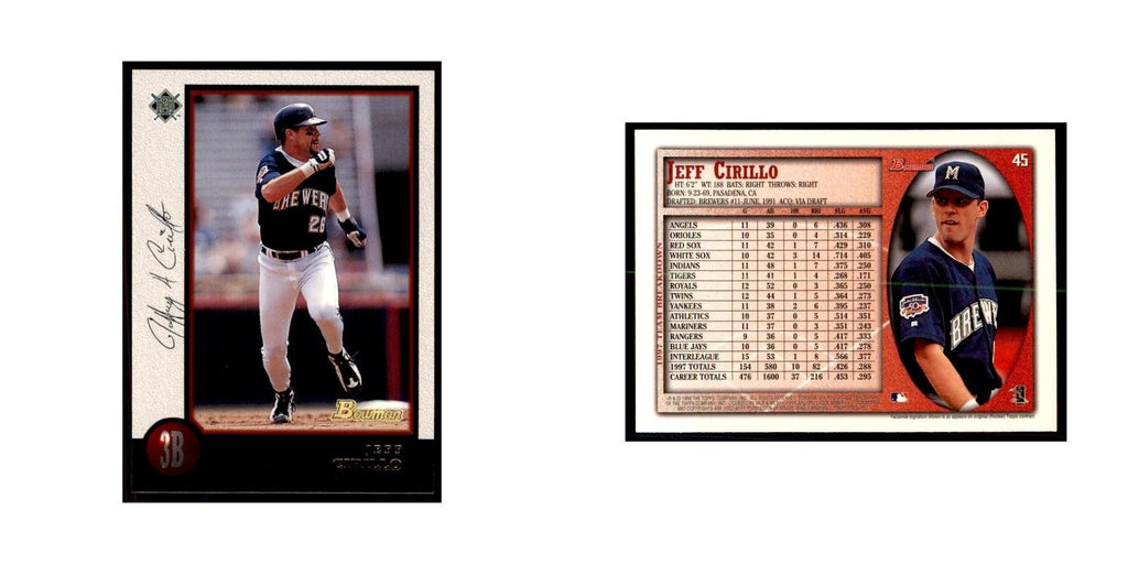 1998 Bowman Jeff Cirillo Baseball Cards #45