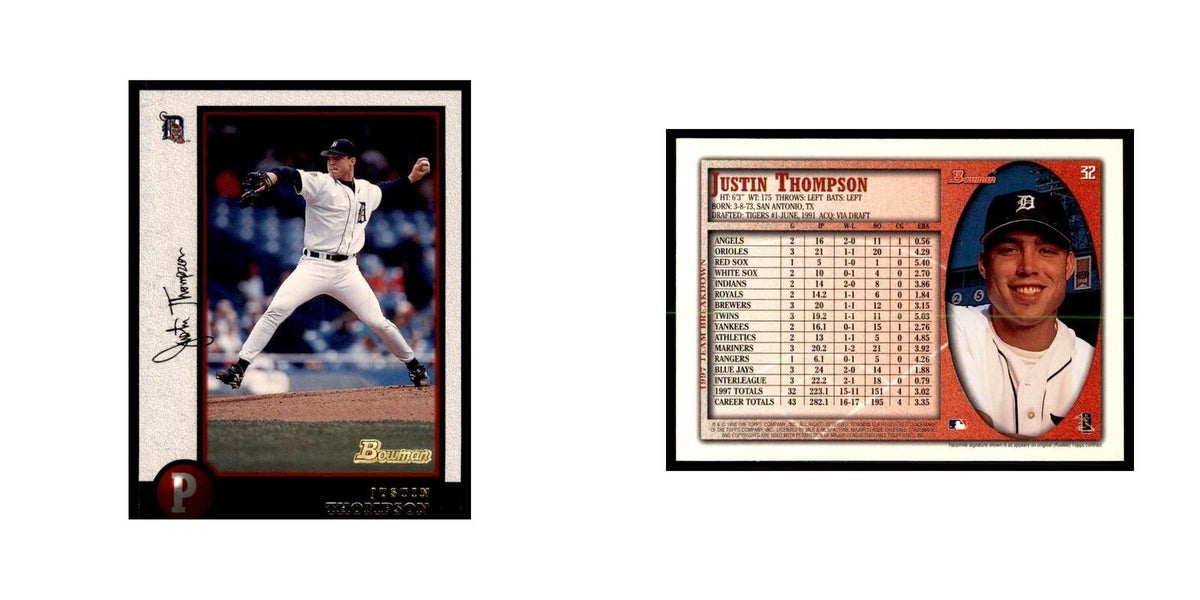 1998 Bowman Justin Thompson Baseball Cards #32