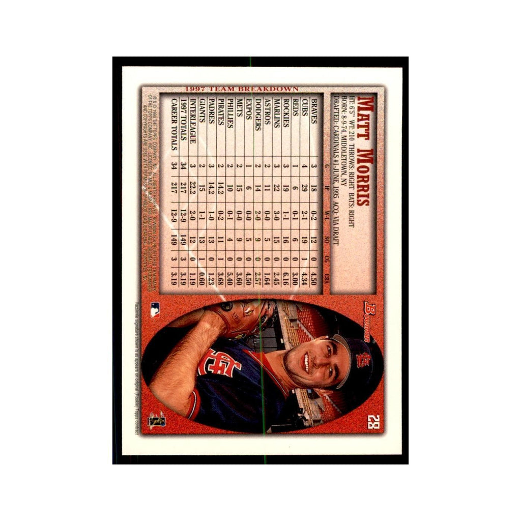 1998 Bowman Matt Morris Baseball Cards #28