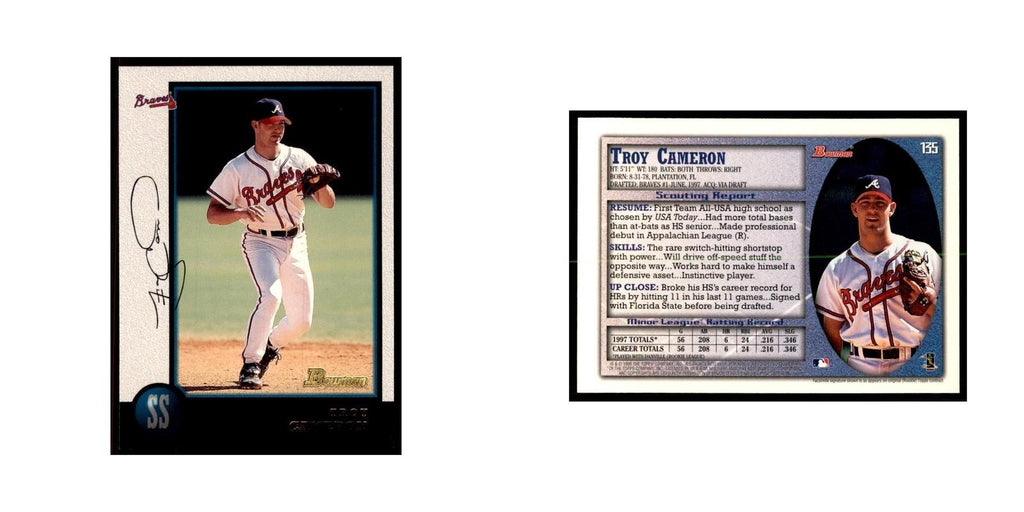 1998 Bowman Troy Cameron Baseball Cards #135