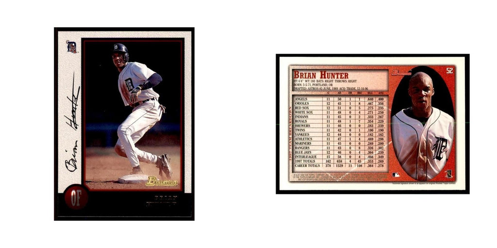 1998 Bowman Brian Hunter Baseball Cards #52