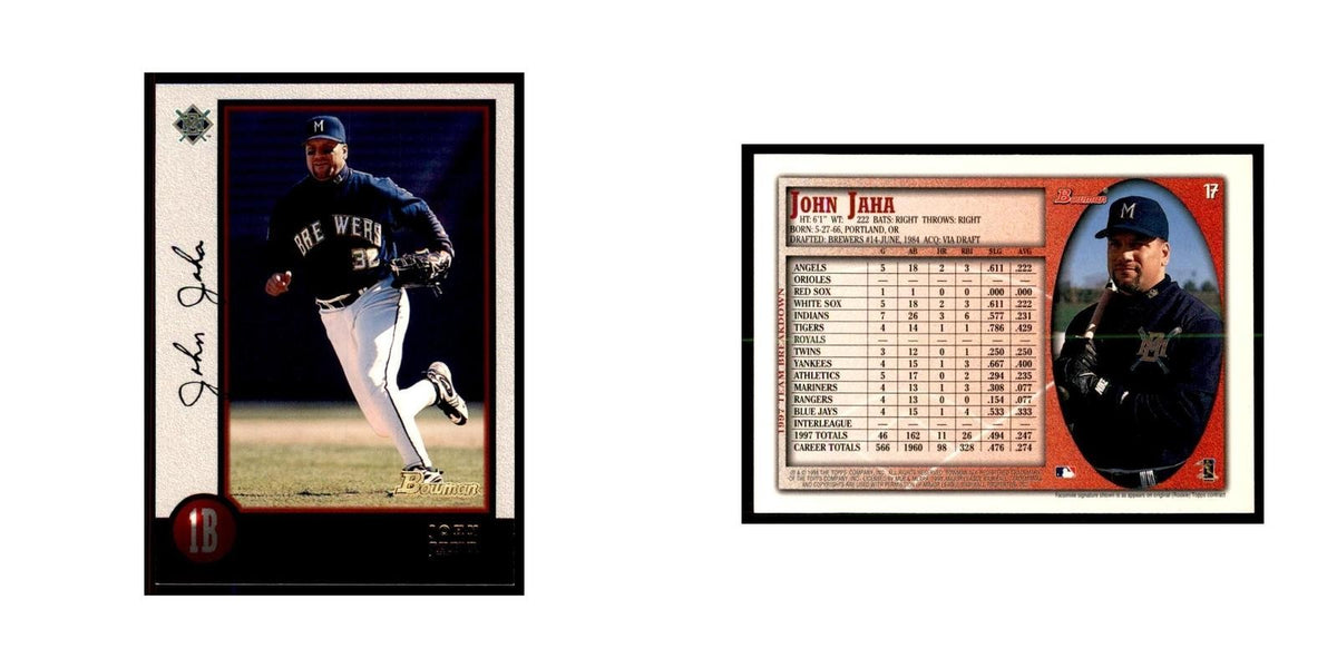 1998 Bowman John Jaha Baseball Cards #17