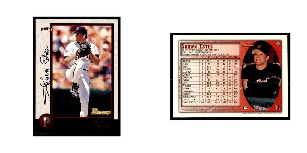 1998 Bowman Shawn Estes Baseball Cards #29