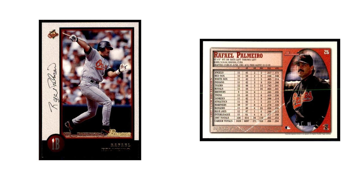 1998 Bowman Rafael Palmeiro Baseball Cards #26