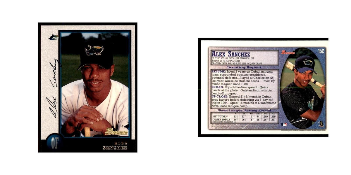 1998 Bowman Alex Sanchez Baseball Cards #152