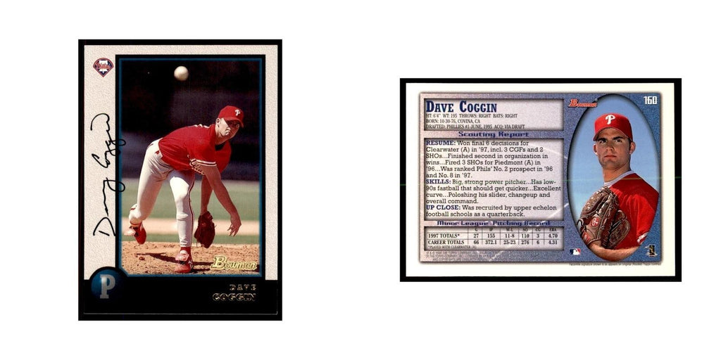 1998 Bowman Dave Coggin Baseball Cards #160