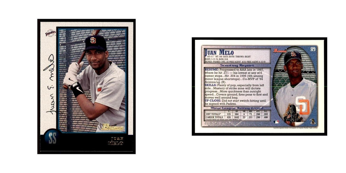 1998 Bowman Juan Melo Baseball Cards #89