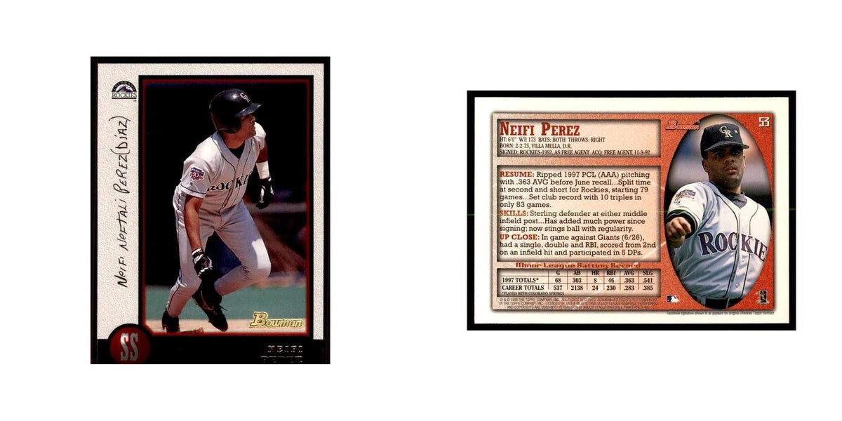 1998 Bowman Neifi Perez Baseball Cards #53