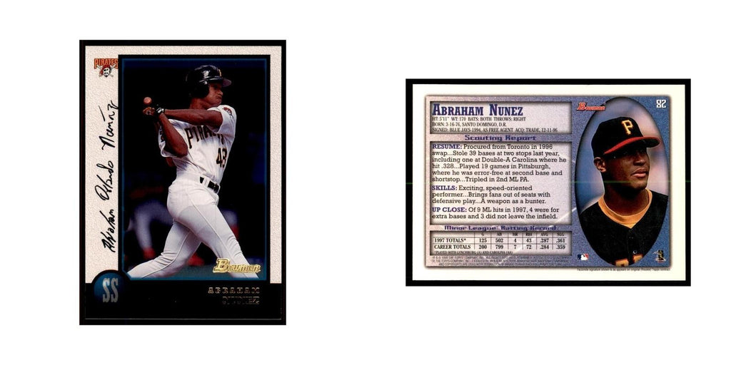 1998 Bowman Abraham Nunez Baseball Cards #82