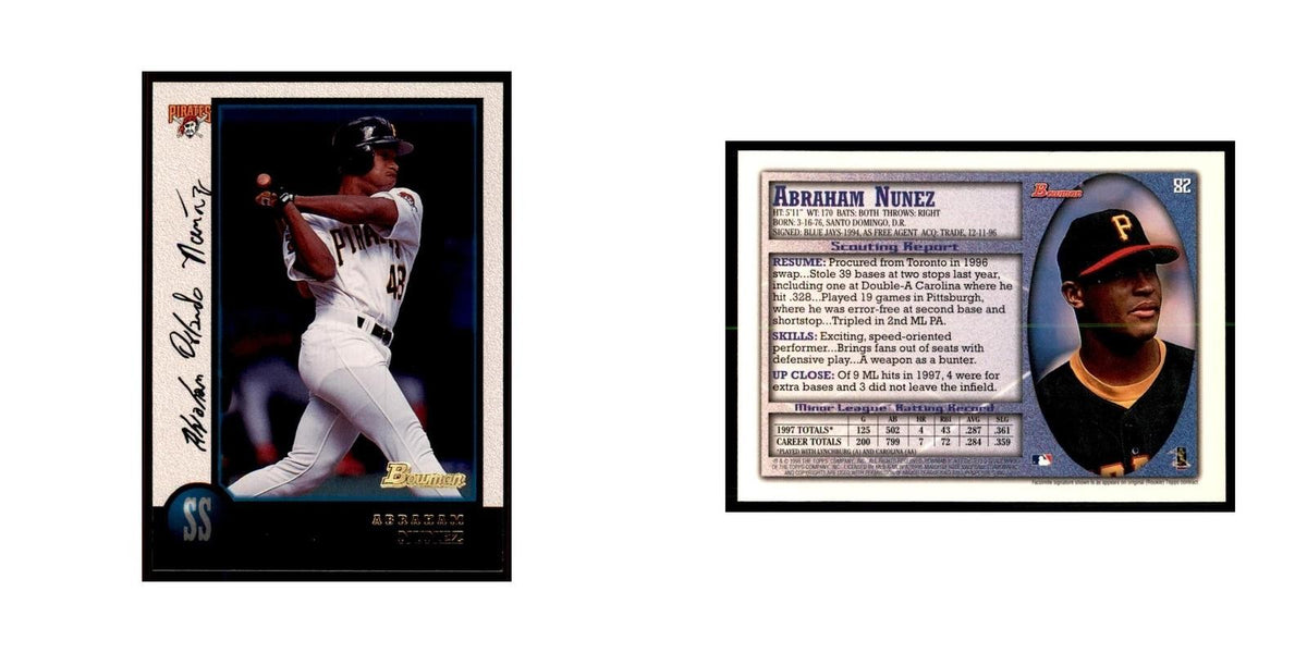 1998 Bowman Abraham Nunez Baseball Cards #82