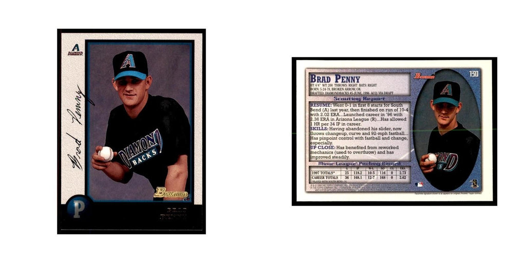 1998 Bowman Brad Penny Baseball Cards #130