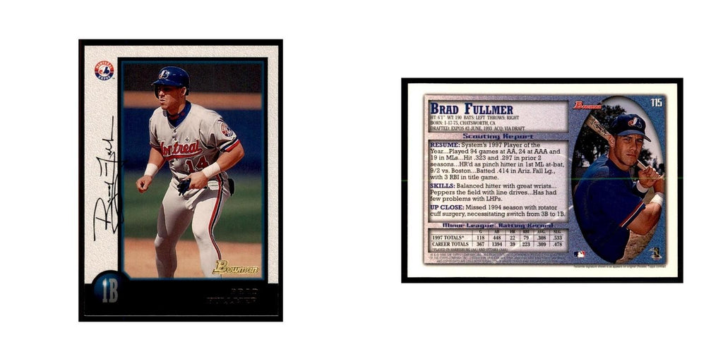 1998 Bowman Brad Fullmer Baseball Cards #115