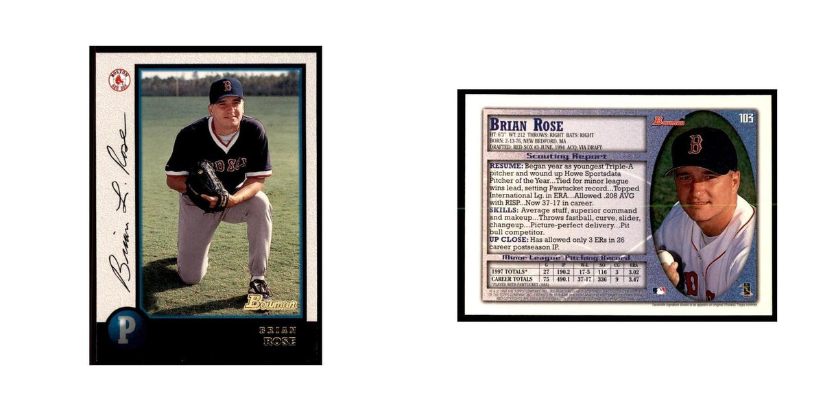 1998 Bowman Brian Rose Baseball Cards #103