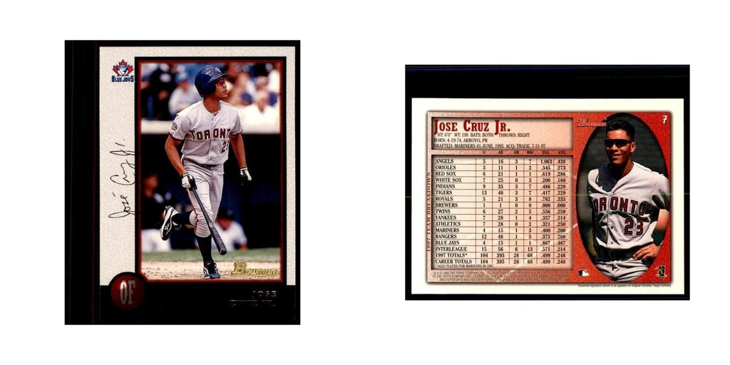 1998 Bowman Jose Cruz Jr. Baseball Cards #7