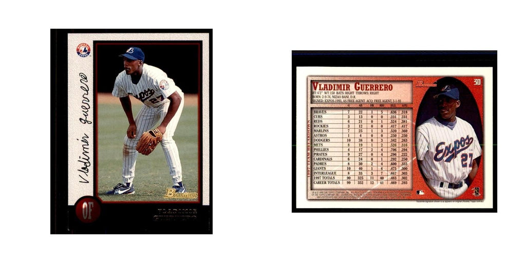 1998 Bowman Vladimir Guerrero Baseball Cards #30