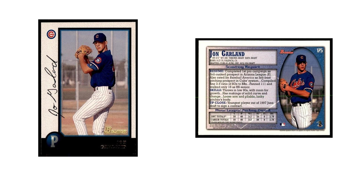 1998 Bowman Jon Garland Baseball Cards #175