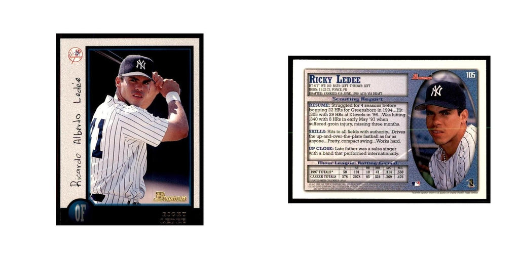 1998 Bowman Ricky Ledee Baseball Cards #105