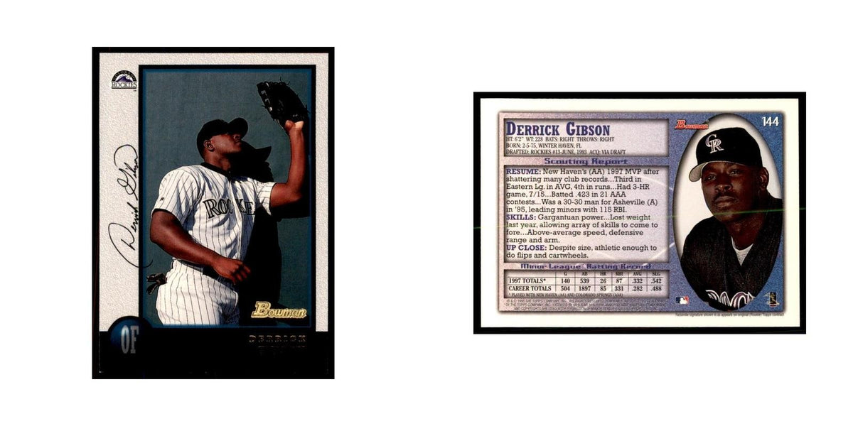 1998 Bowman Derrick Gibson Baseball Cards #144