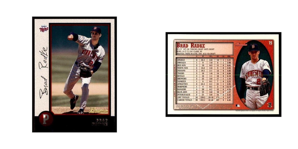 1998 Bowman Brad Radke Baseball Cards #13