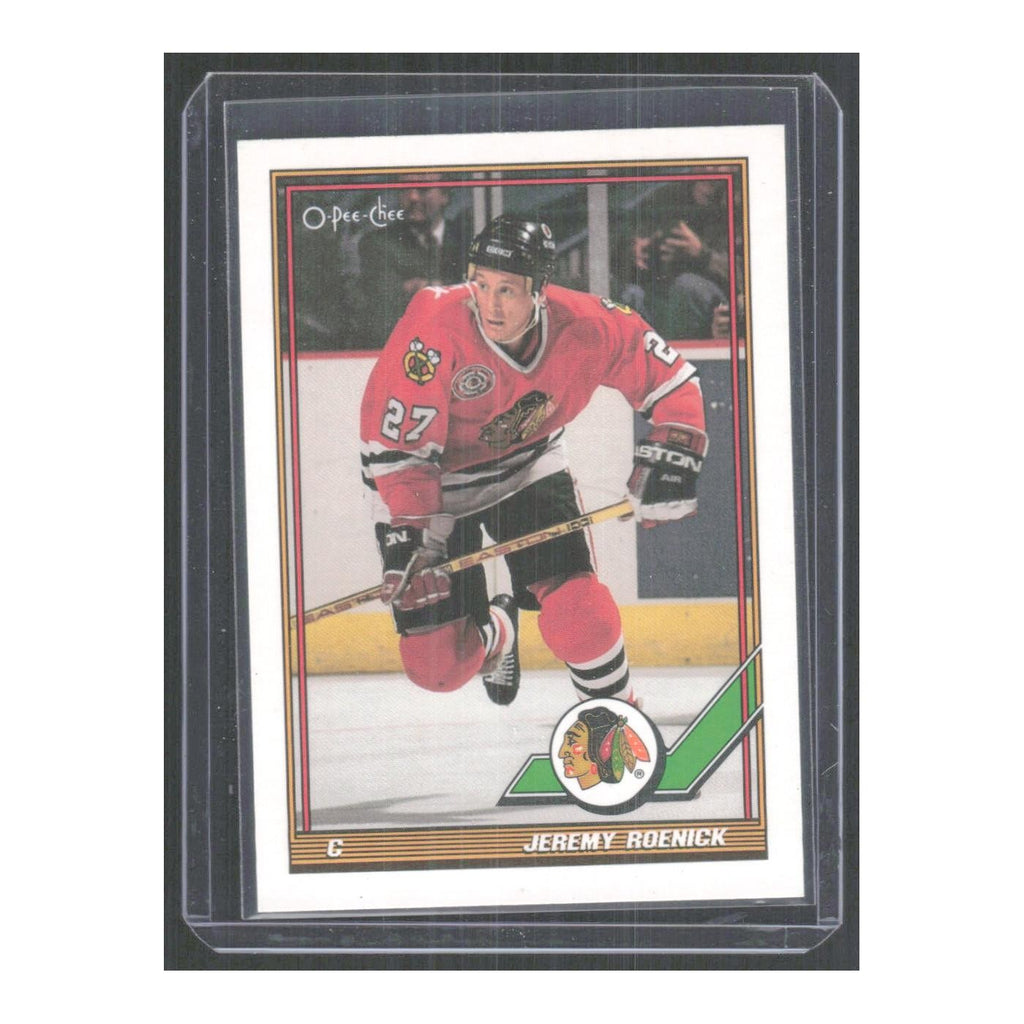 1991 O-Pee-Chee Jeremy Roenick Chicago Blackhawks #106
