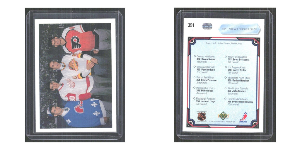 1991 Score American Jaromir Jagr Pittsburgh Penguins #351