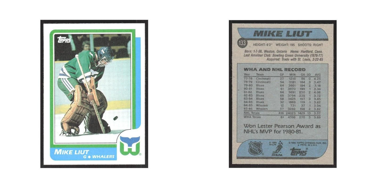 1986 Topps Mike Liut Hartford Whalers #133