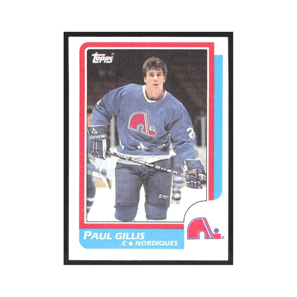 1986 Topps Paul Gillis RC Quebec Nordiques #168