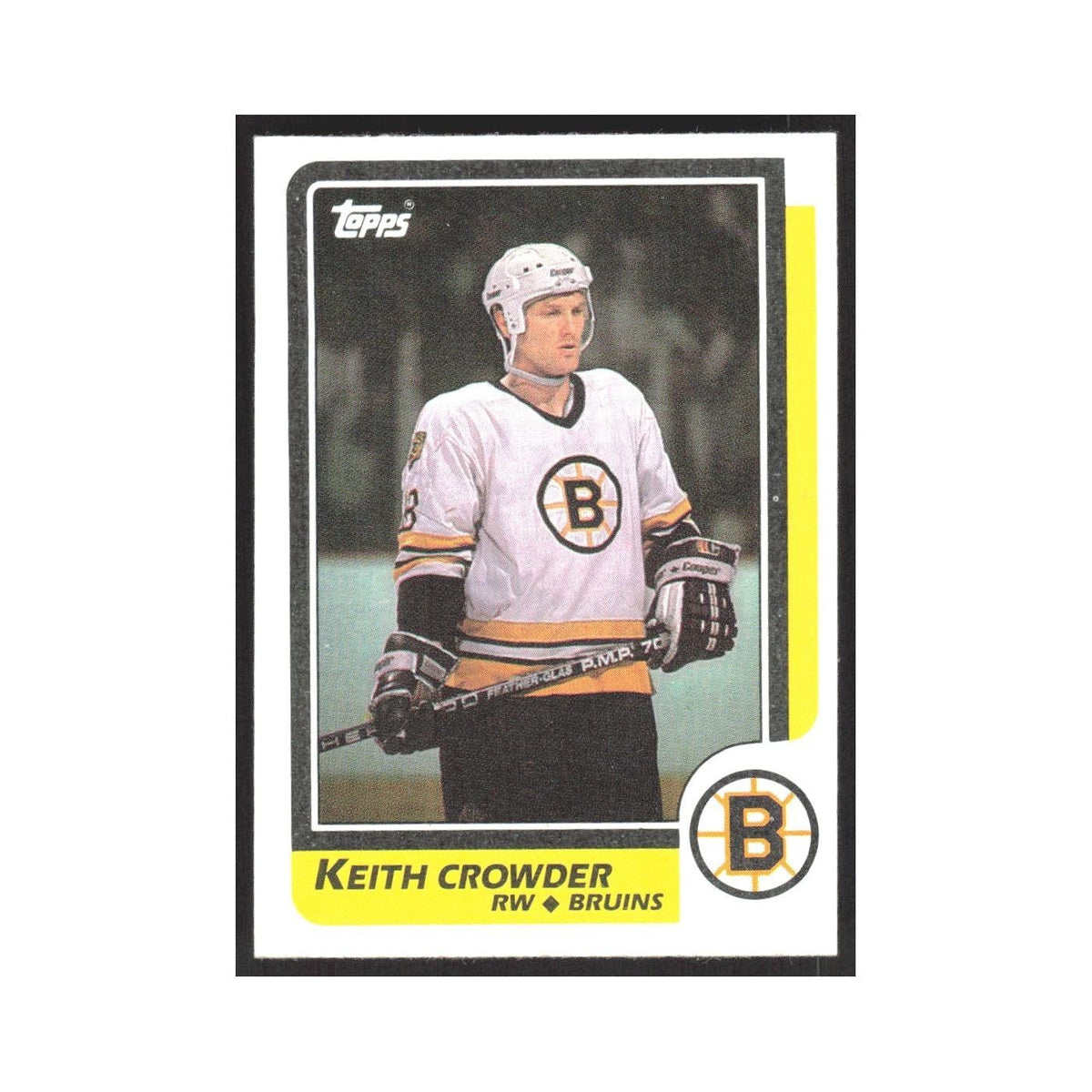 1986 Topps Keith Crowder Boston Bruins #130