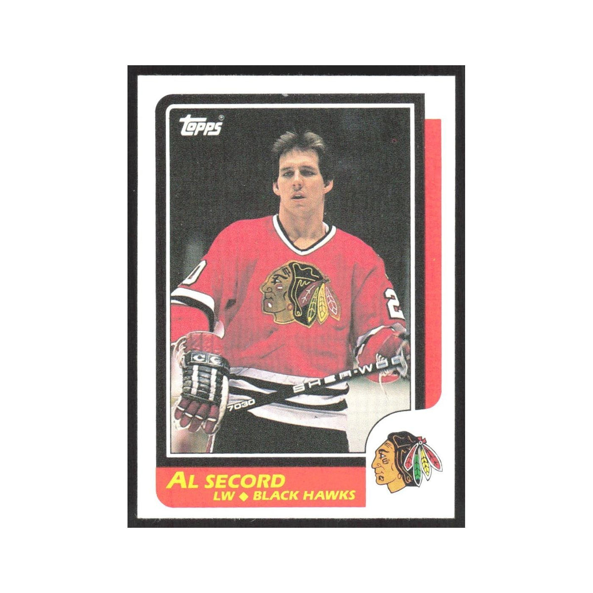 1986 Topps Al Secord Chicago Blackhawks #100