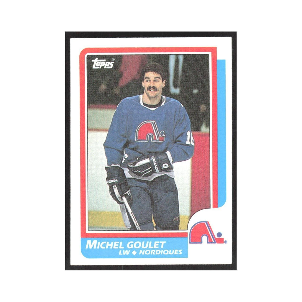 1986 Topps Michel Goulet Quebec Nordiques #92