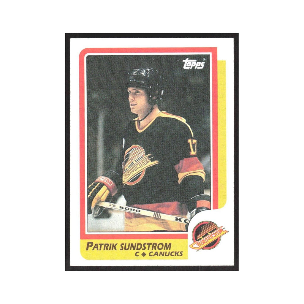 1986 Topps Patrik Sundstrom Vancouver Canucks #156