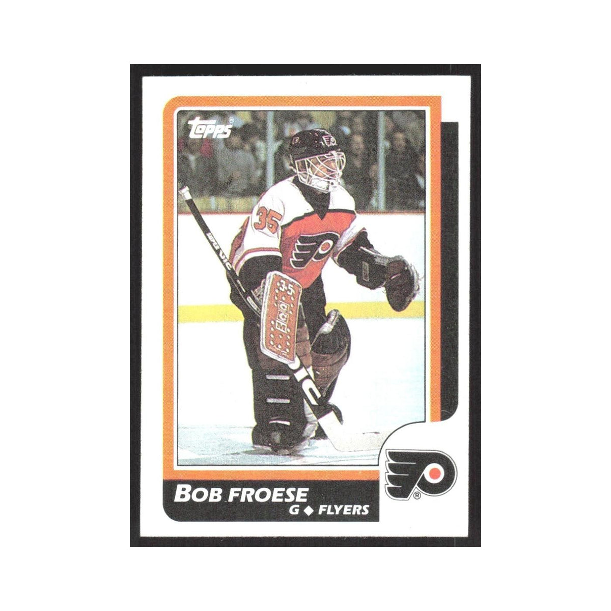 1986 Topps Bob Froese Philadelphia Flyers #55