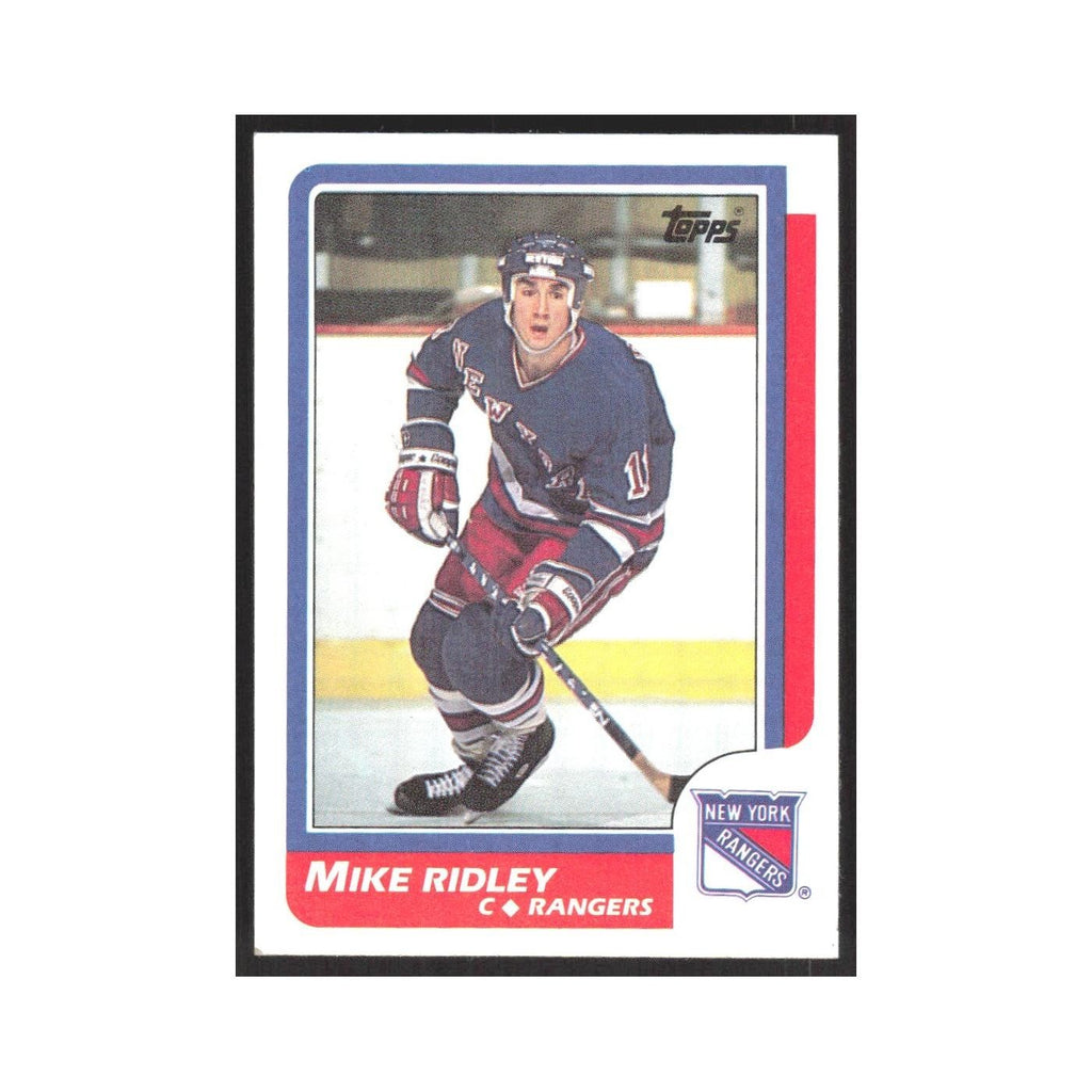 1986 Topps Mike Ridley RC New York Rangers #66