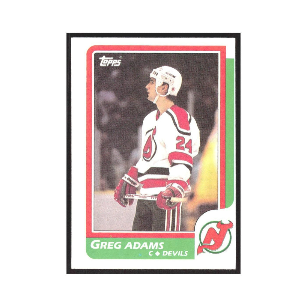 1986 Topps Greg Adams RC New Jersey Devils #10