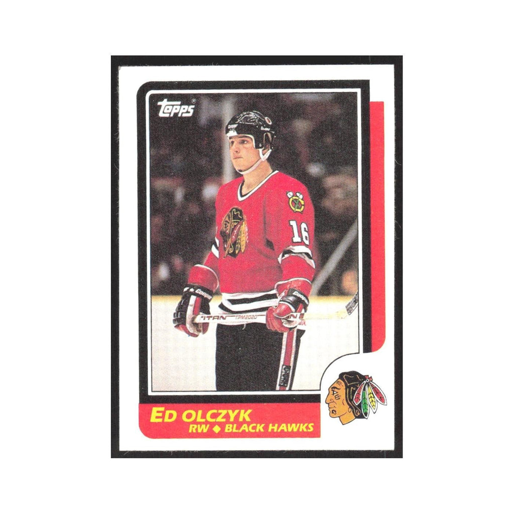1986 Topps Ed Olczyk Chicago Blackhawks #82
