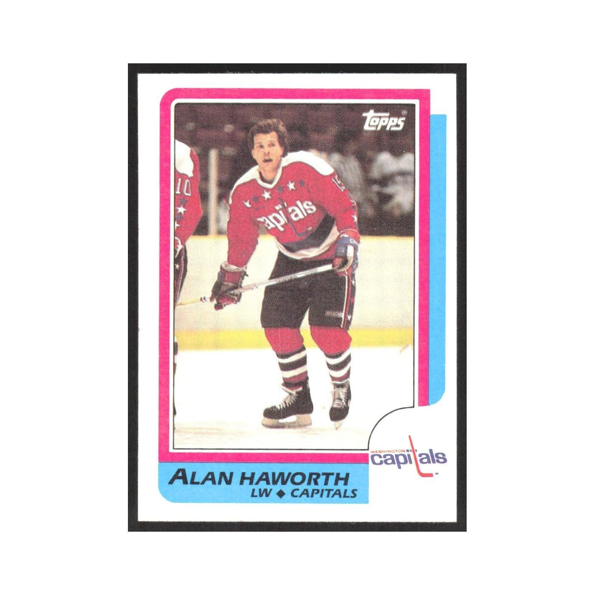 1986 Topps Alan Haworth Washington Capitals #107