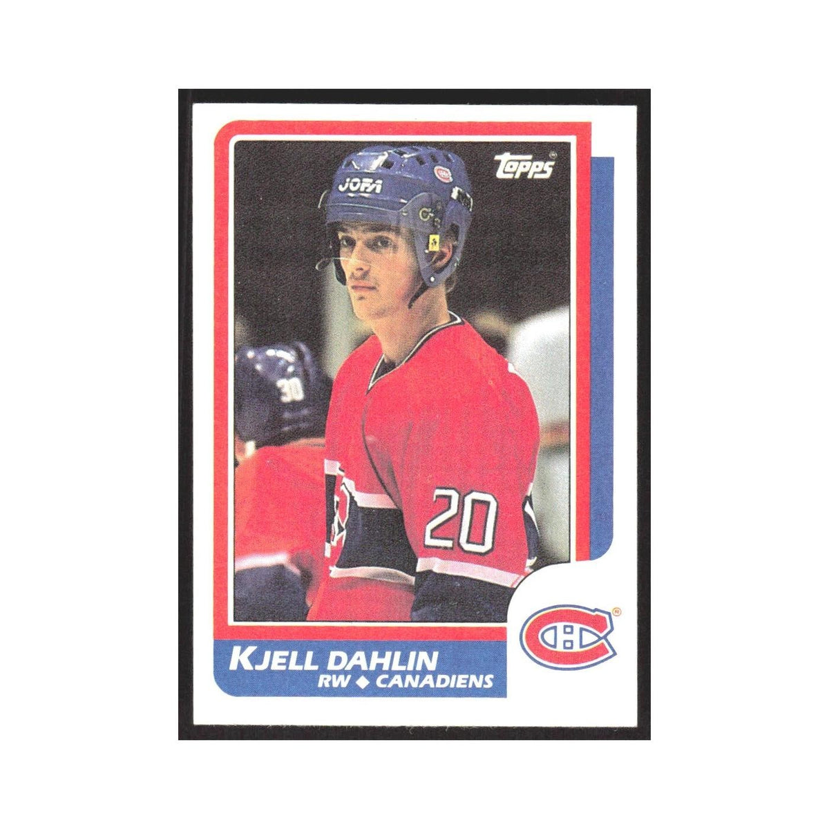 1986 Topps Kjell Dahlin RC Montreal Canadiens #15