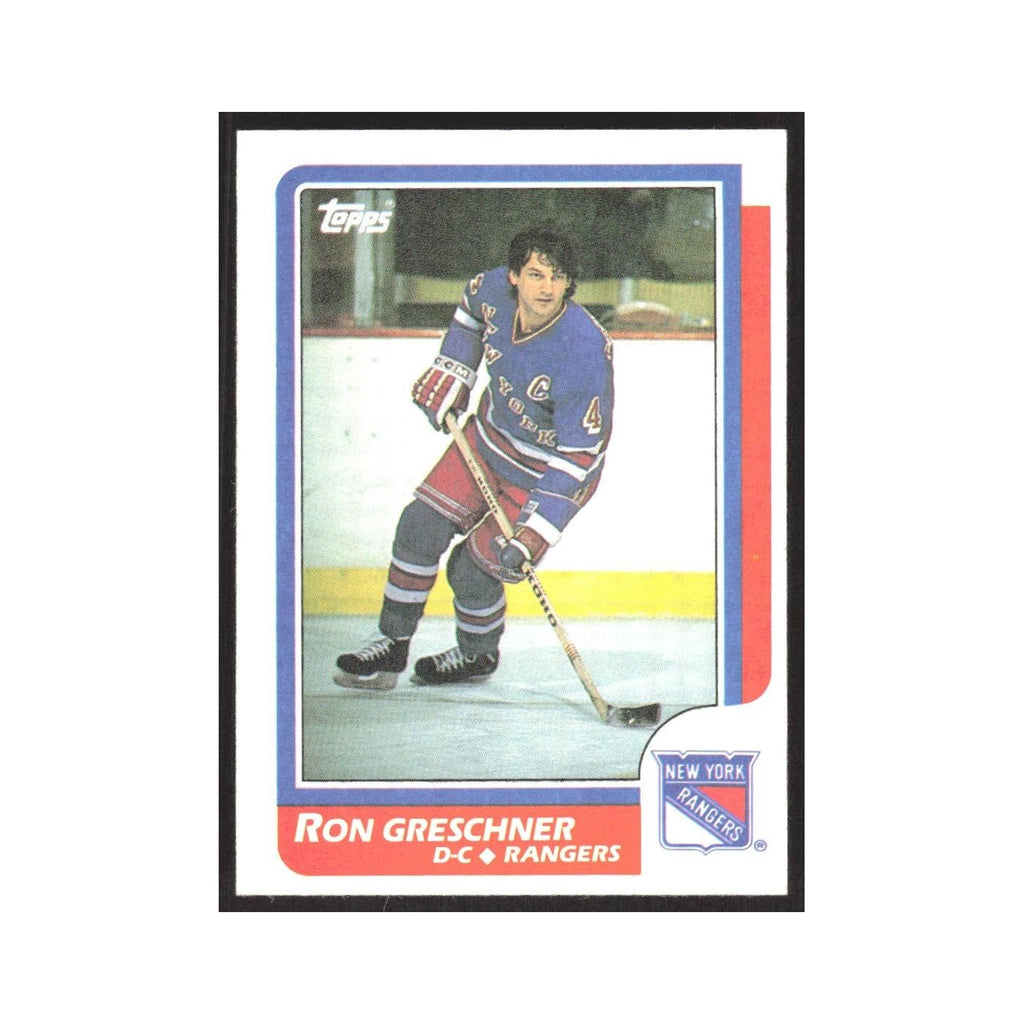 1986 Topps Ron Greschner New York Rangers #18