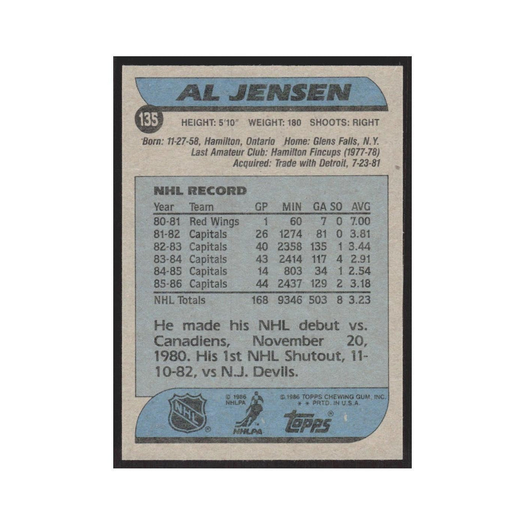 1986 Topps John Anderson Hartford Whalers #13