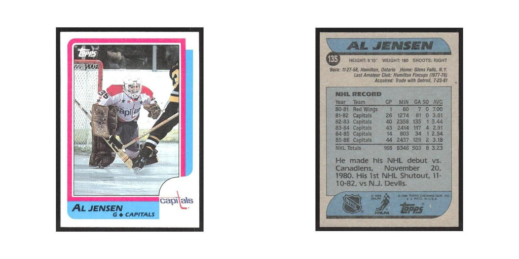 1986 Topps John Anderson Hartford Whalers #13