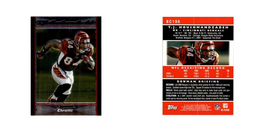2007 Bowman Chrome T.J. Houshmandzadeh Football Cards #196