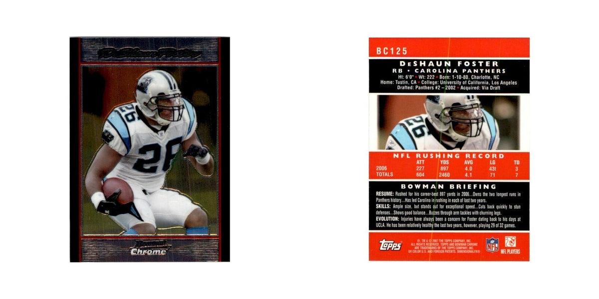2007 Bowman Chrome DeShaun Foster Football Cards #125