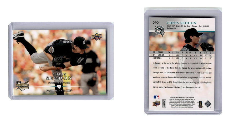 2008 Upper Deck First Edition Chris Seddon RC Florida Marlins #292