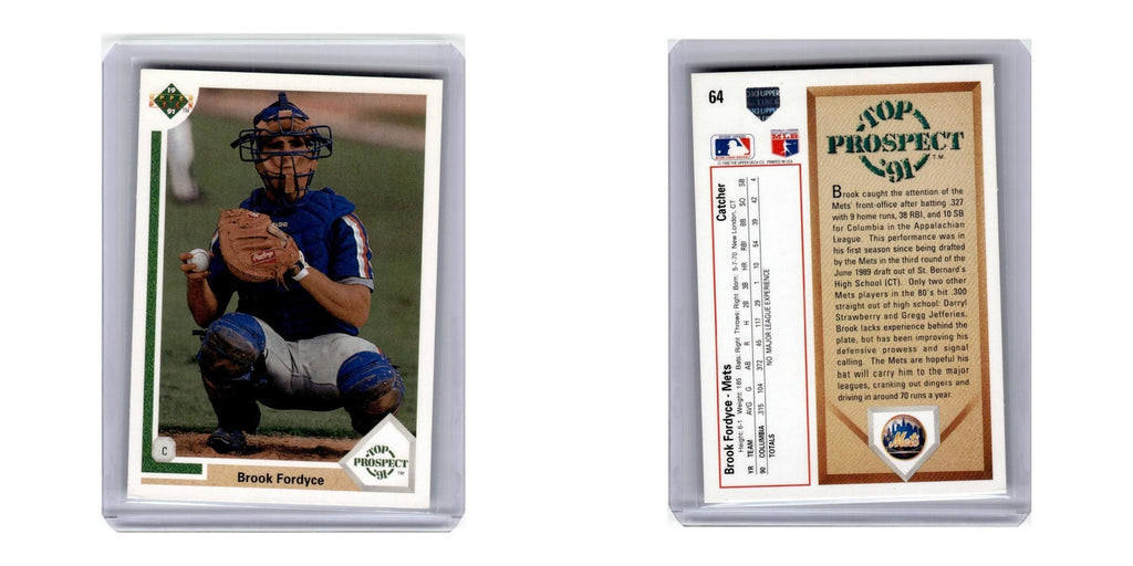 1991 Upper Deck Brook Fordyce RC Mets #64