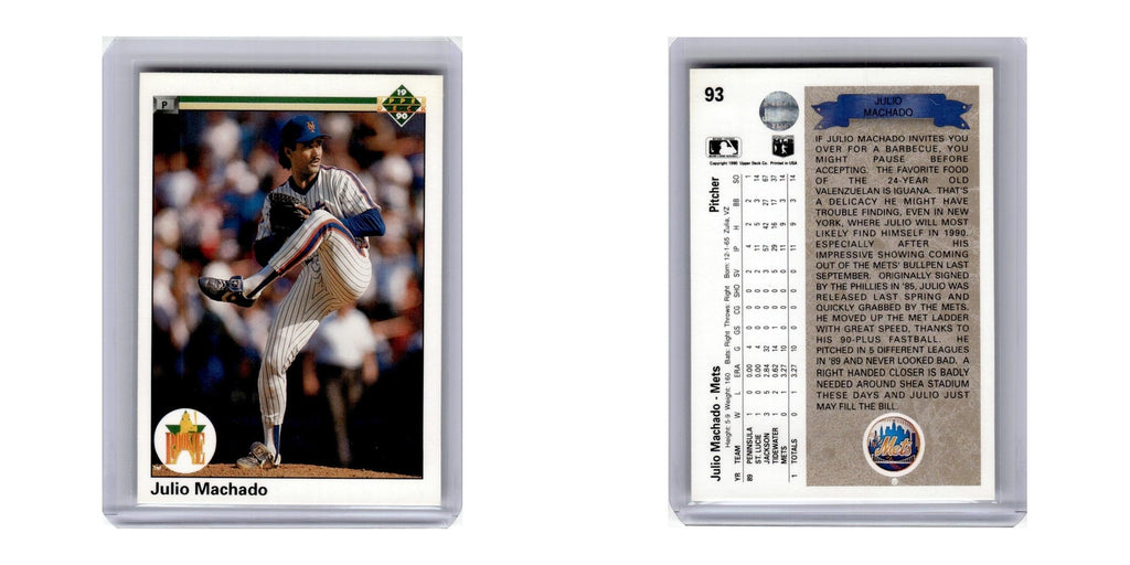 1990 Upper Deck Julio Machado RC Mets #93