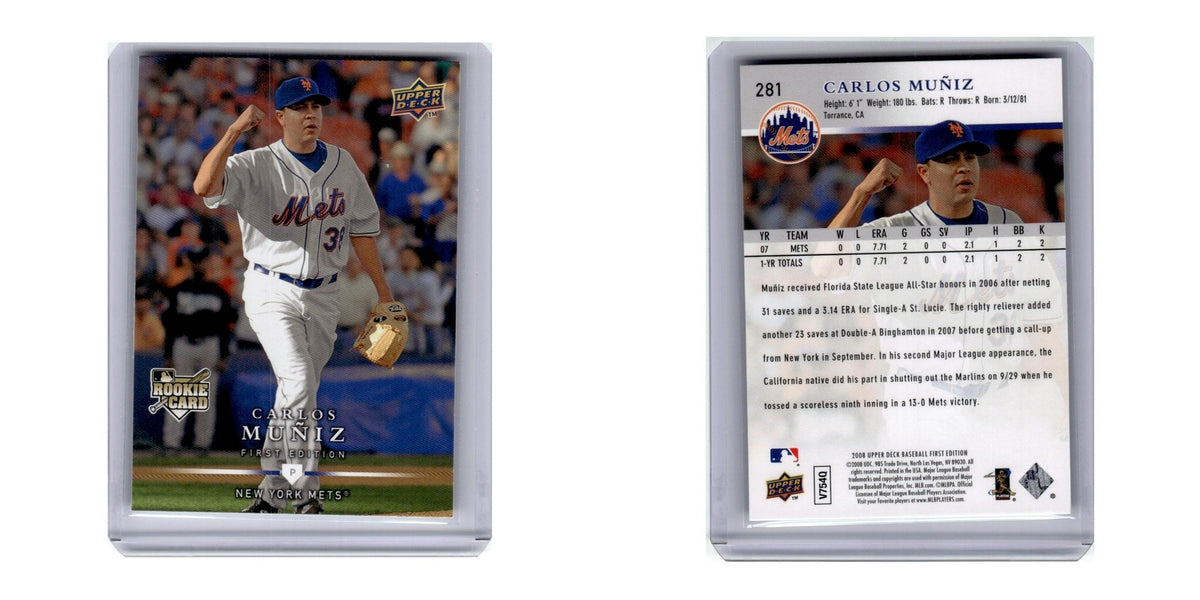 2008 Upper Deck First Edition Carlos Muniz RC Mets #281