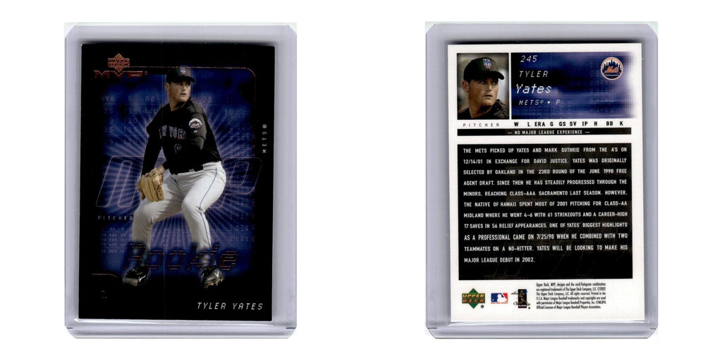 2002 Upper Deck MVP Tyler Yates RC Mets #245