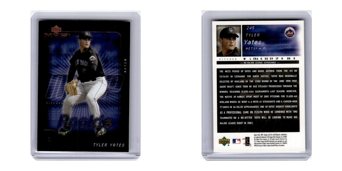 2002 Upper Deck MVP Tyler Yates RC Mets #245